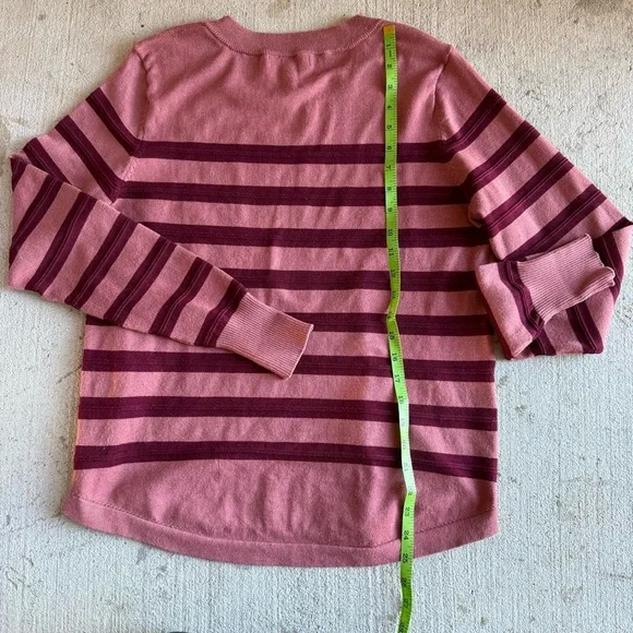 Liz Claiborne Striped Sweater in Pink - Picture 5 of 6